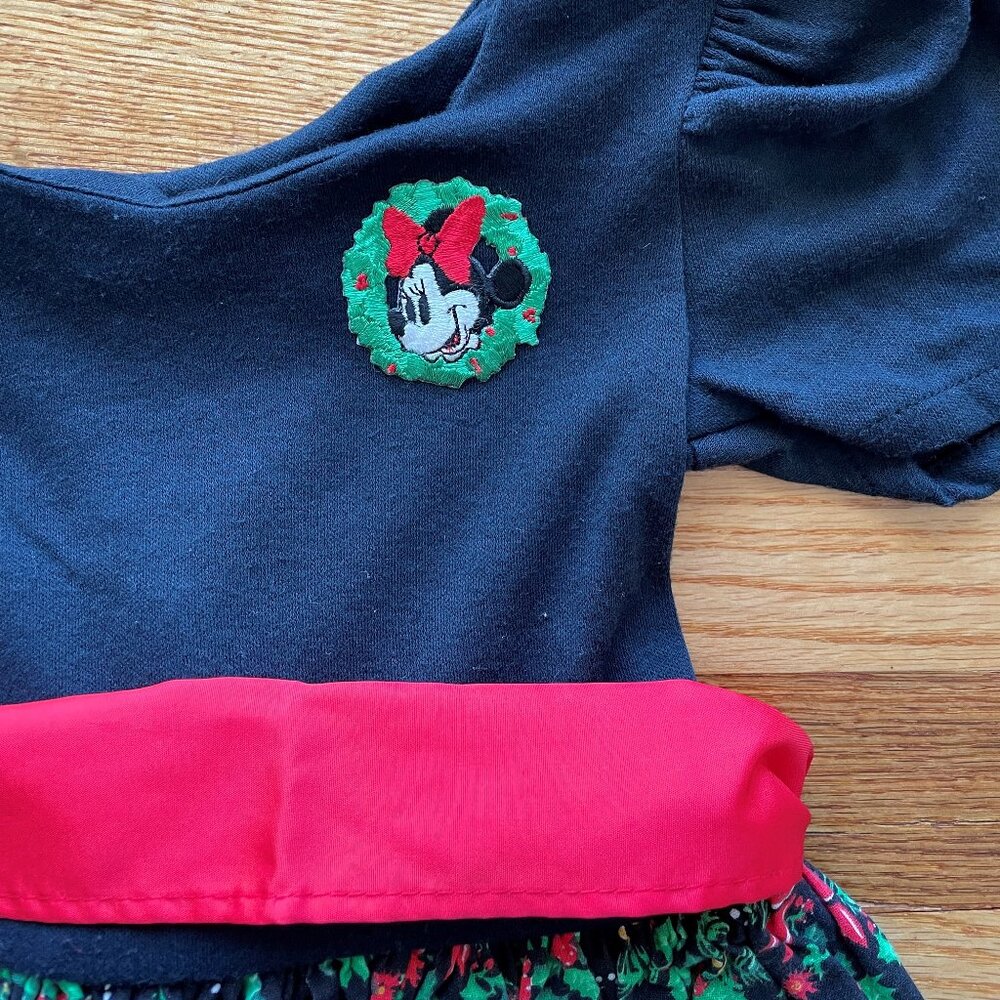 VINTAGE 90s Disney/Minnie Mouse Short Sleeve Christmas Dress Size 4T - Picture 8 of 10